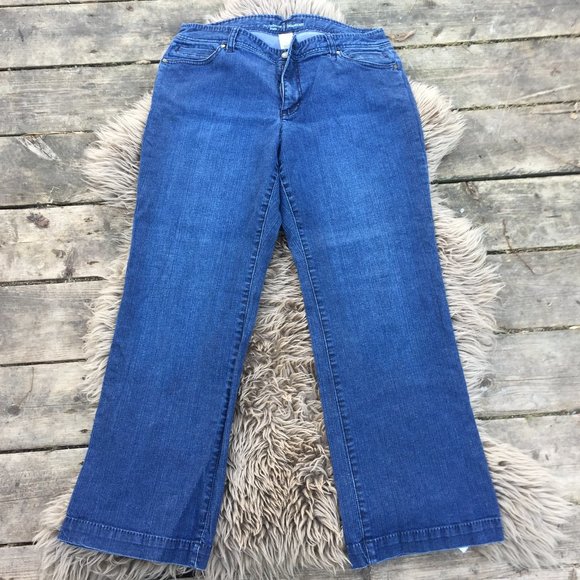 Liz Claiborne boot cut blue jeans - size 14P - Picture 1 of 9